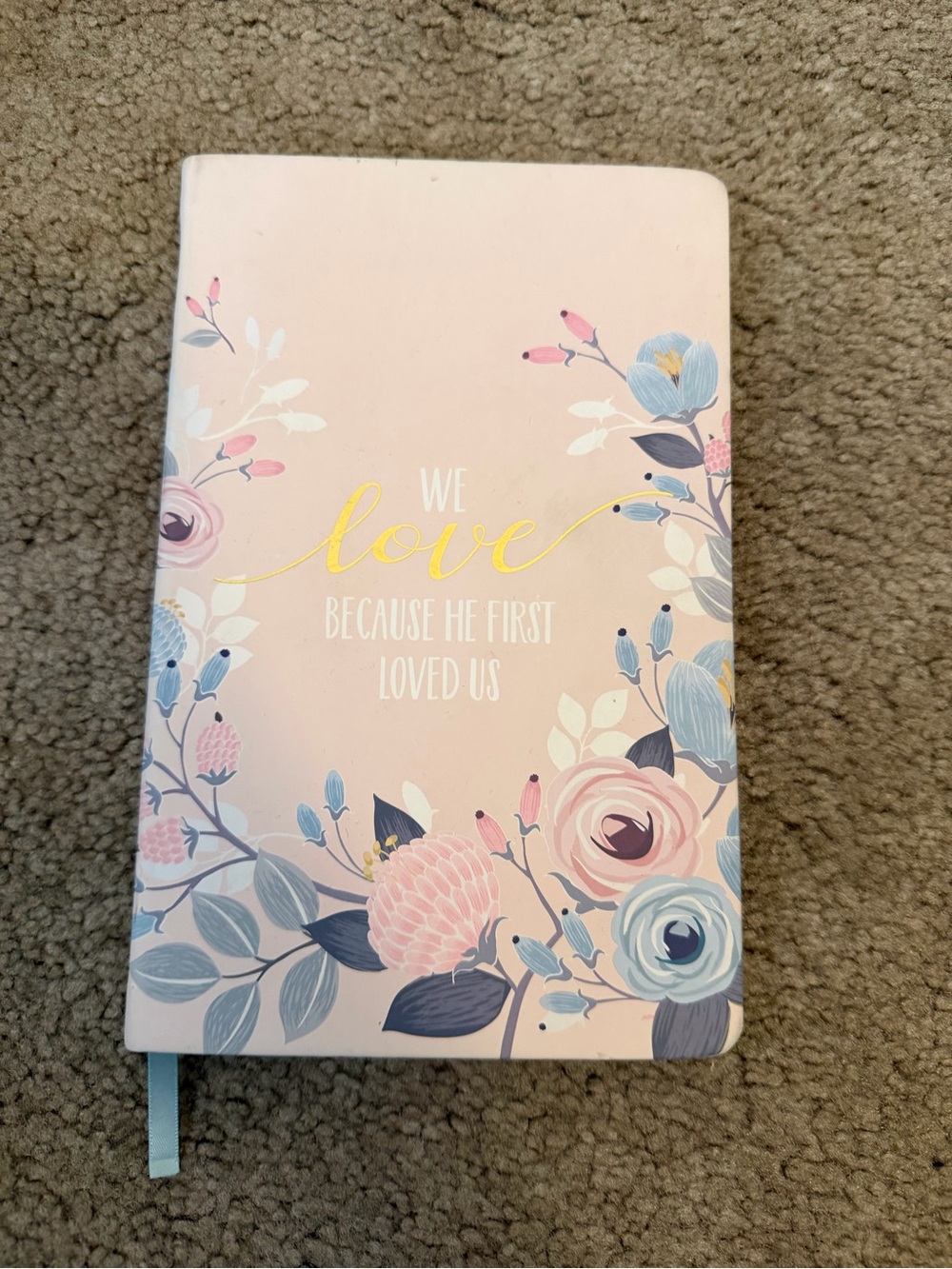 Pink Floral Hardcover Journal - Inspirational 'We Love' Notebook